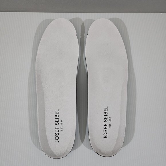 NEW Josef Seibel Claire 20 Sneaker EU Size 42 Black Leather White Slip On Loafer - Picture 10 of 13